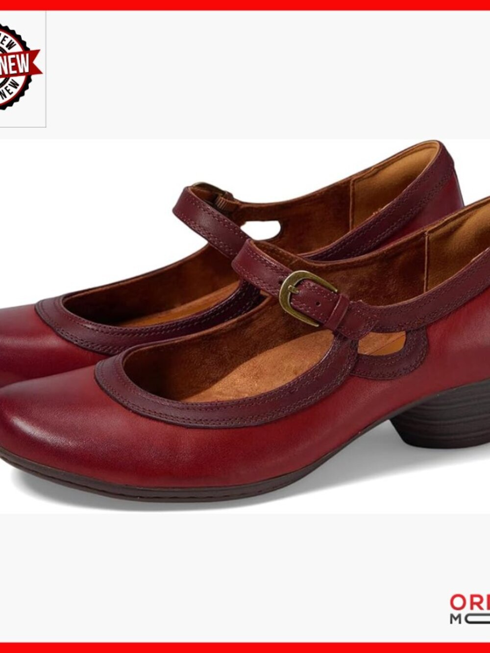 Retro Chunky Heel Mary Jane Pumps with Ankle Strap, 2 Inch Block Heel